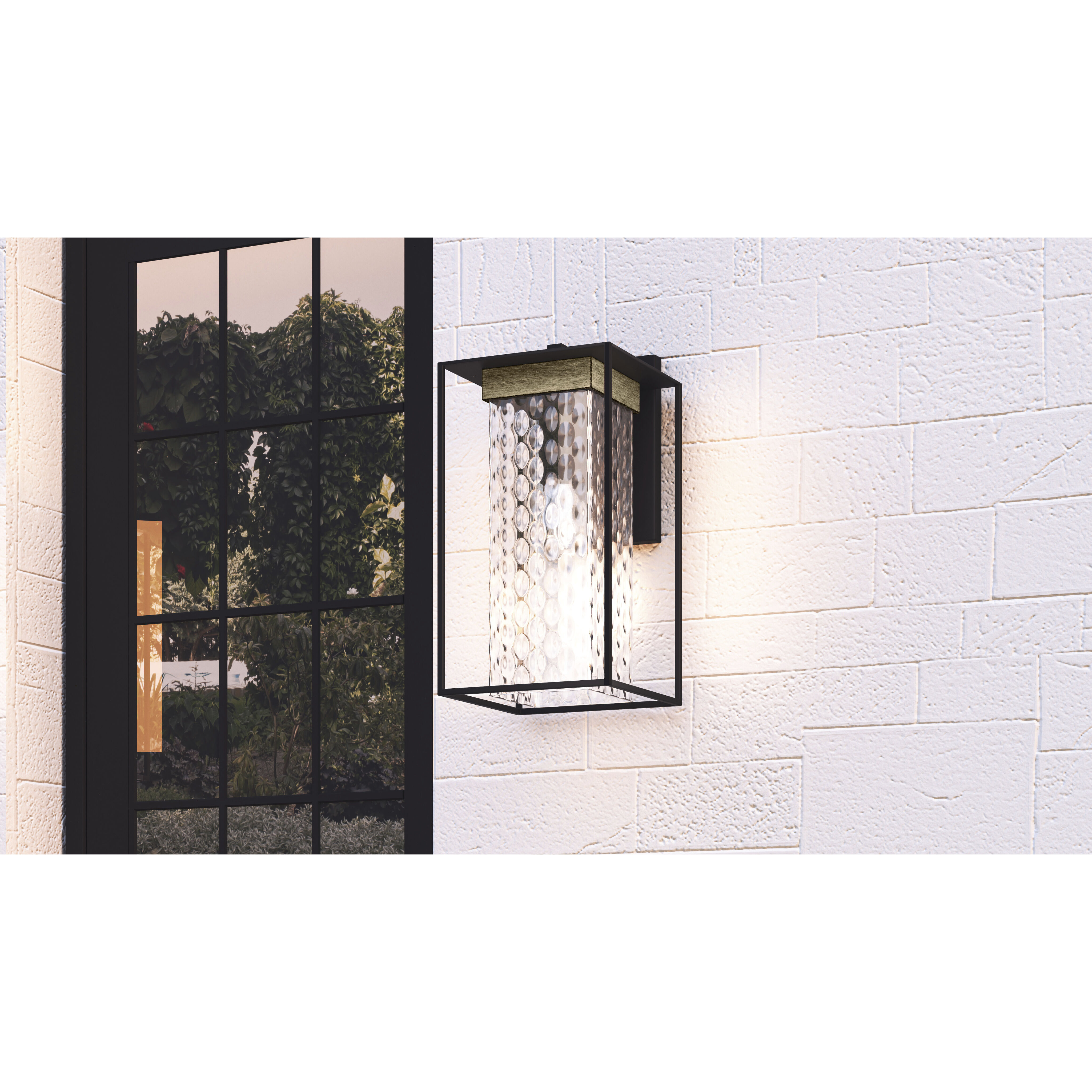 Longwood 1 Light 17 inch Matte Black Outdoor Wall Lantern