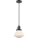 Franklin Restoration Olean 1 Light 6.75 inch Oil Rubbed Bronze Mini Pendant Ceiling Light in Incandescent, Matte White