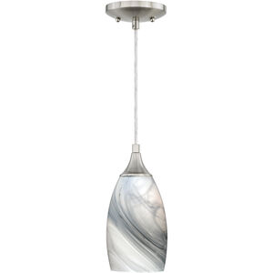 Milano LED 4.75 inch Satin Nickel Mini Pendant Ceiling Light