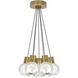 Sean Lavin Mina LED 14 inch Natural Brass Line-Voltage Pendant Ceiling Light in LED 90 CRI 2200K-3000K, Black/White Cord, 7