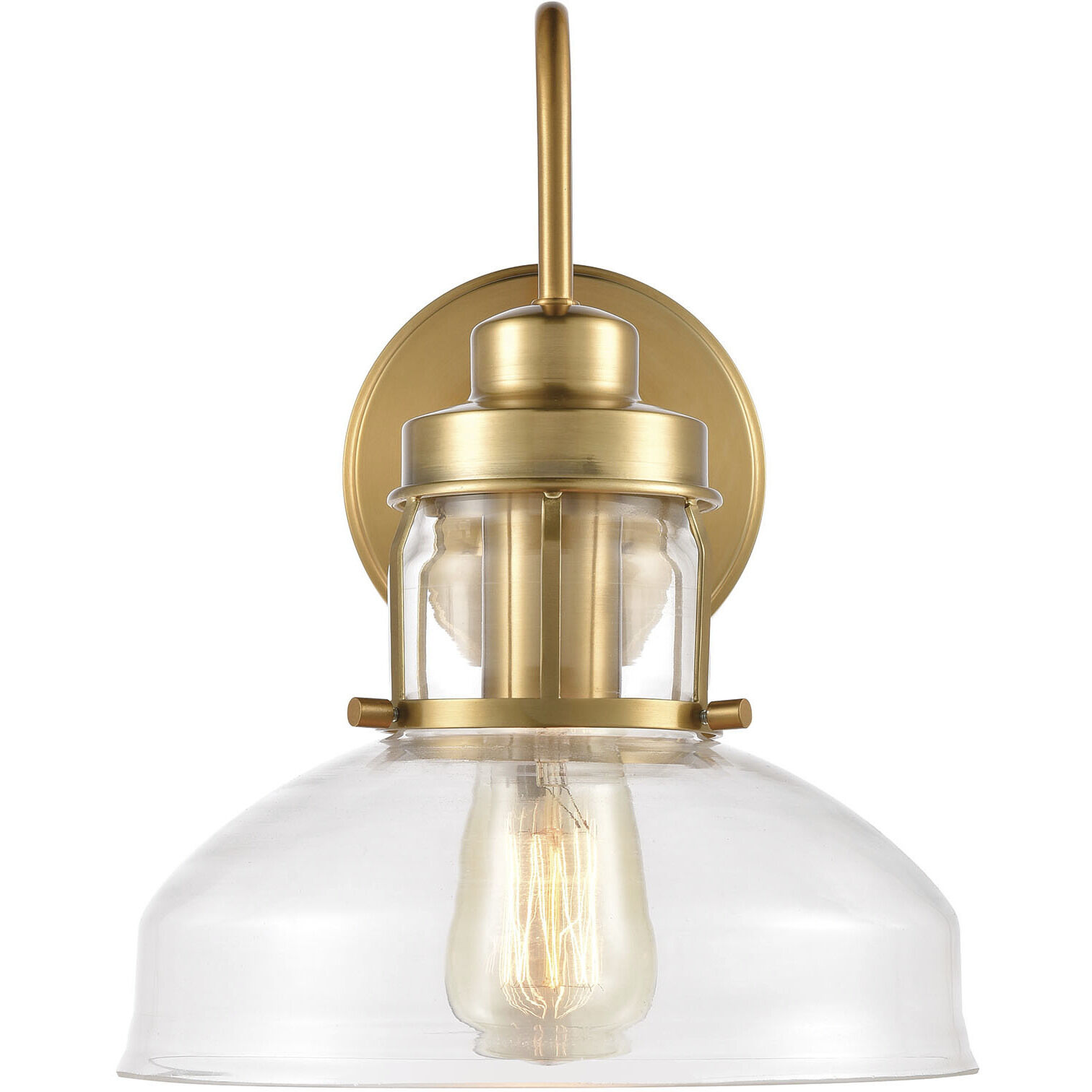 Manhattan Boutique 1 Light 9 inch Brushed Brass Sconce Wall Light