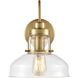 Manhattan Boutique 1 Light 9 inch Brushed Brass Sconce Wall Light