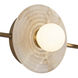Dahlia LED 6 inch Vintage Brass Bath Vanity Light Wall Light in Vintage Brass and Alabaster