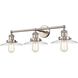 English Pub 3 Light 28 inch Satin Nickel Vanity Light Wall Light