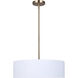 Rexton 3 Light 17 inch Matte White and Gold Chandelier Ceiling Light