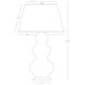 Triple Gourd 32.75 inch 150.00 watt Baby Blue Table Lamp Portable Light in Antique Natural Brass