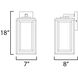Cabana VX 1 Light 18 inch Black Outdoor Wall Mount