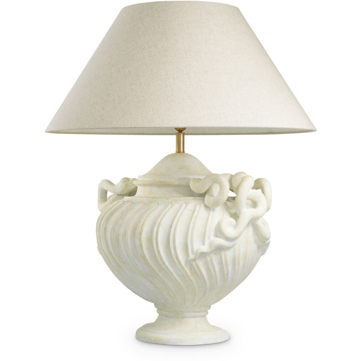 Antonine 38.19 inch 40 watt Antique Look with Brushed Brass Table Lamp Portable Light