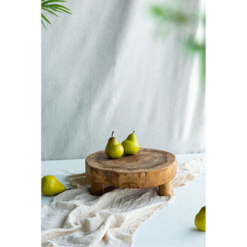 Footed Round Natural Tray