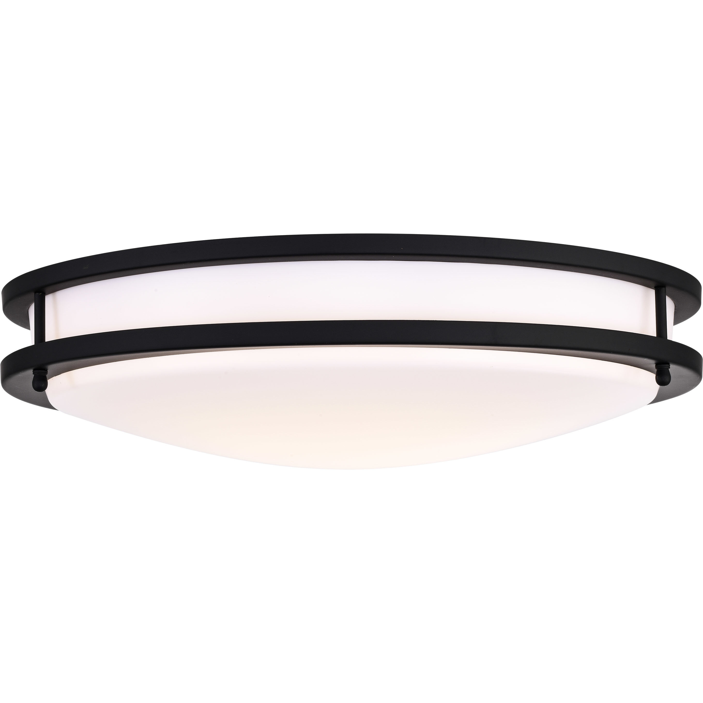 Glamour LED 17 inch Matte Black Flush Mount Ceiling Light