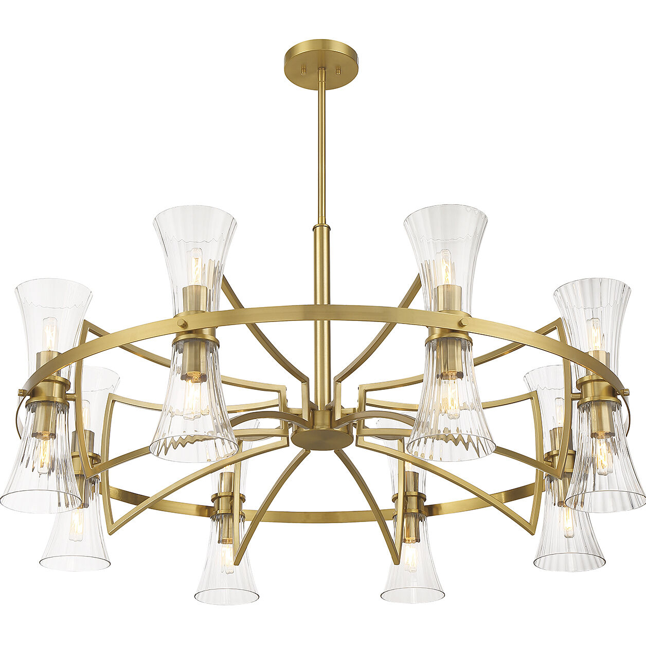 Bennington 16 Light 45 inch Warm Brass Chandelier Ceiling Light