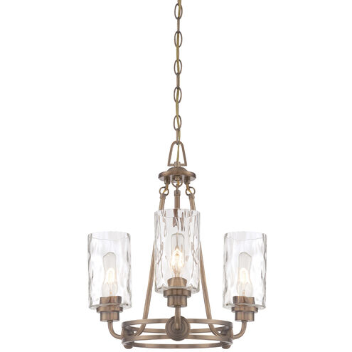 Gramercy Park 3 Light 18 inch Old Satin Brass Chandelier Ceiling Light