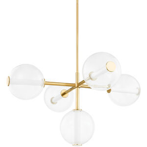 Richford LED 48 inch Aged Brass Chandelier Ceiling Light