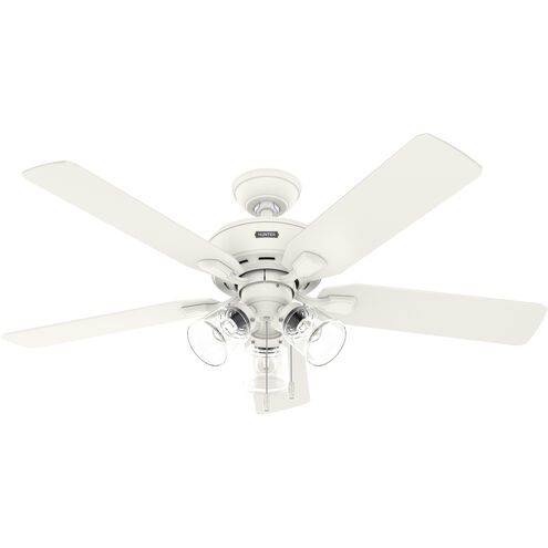 Rosner 52 inch Matte White with Light Oak/Fresh White Blades Ceiling Fan