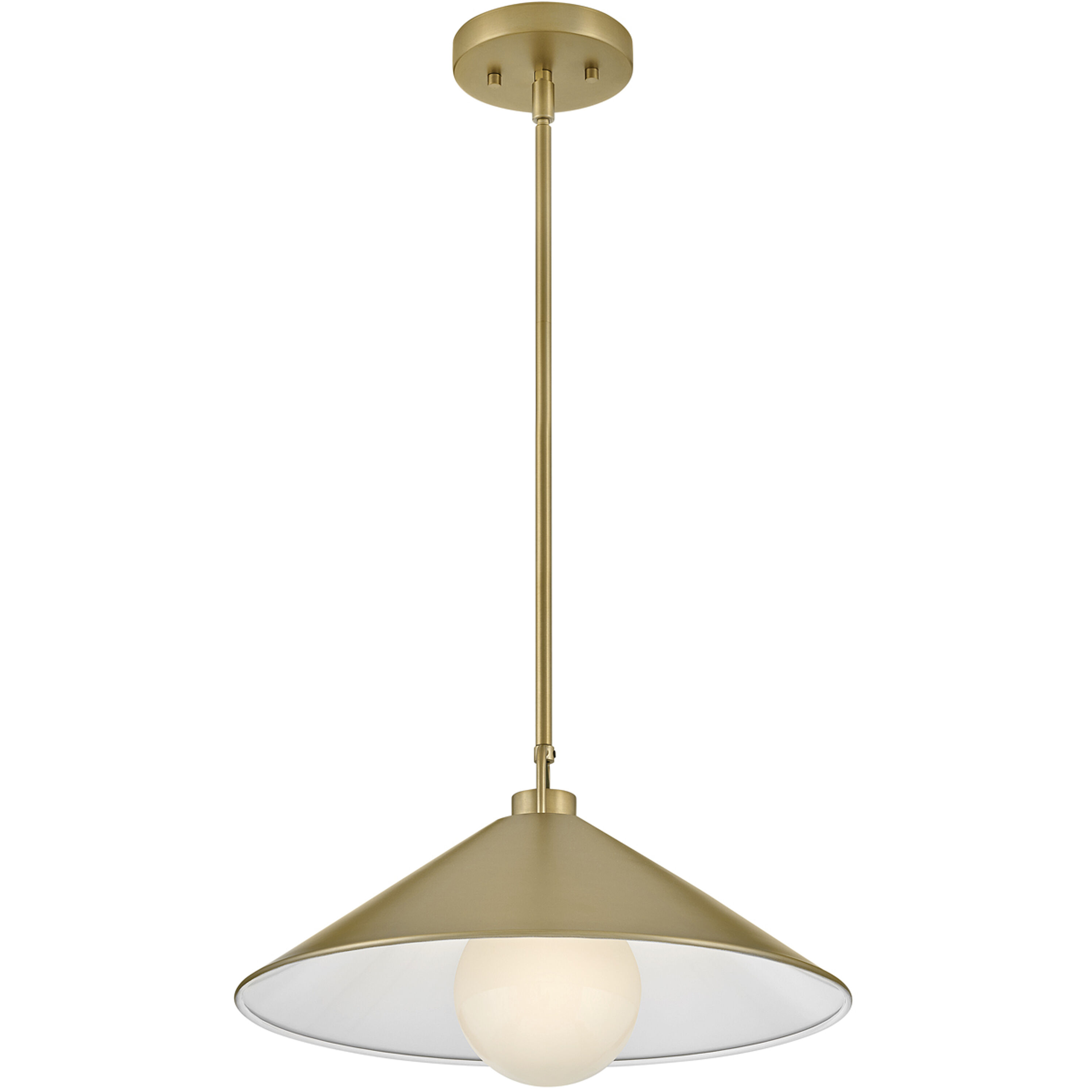 Milo LED 16 inch Lacquered Brass Pendant Ceiling Light