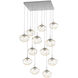 Nova LED LED Classic Silver Chandelier Ceiling Light, Square Multi-Pendant