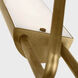 Kelly Wearstler Teline LED 30 inch Antique-Burnished Brass and Matte White Round Chandelier Ceiling Light