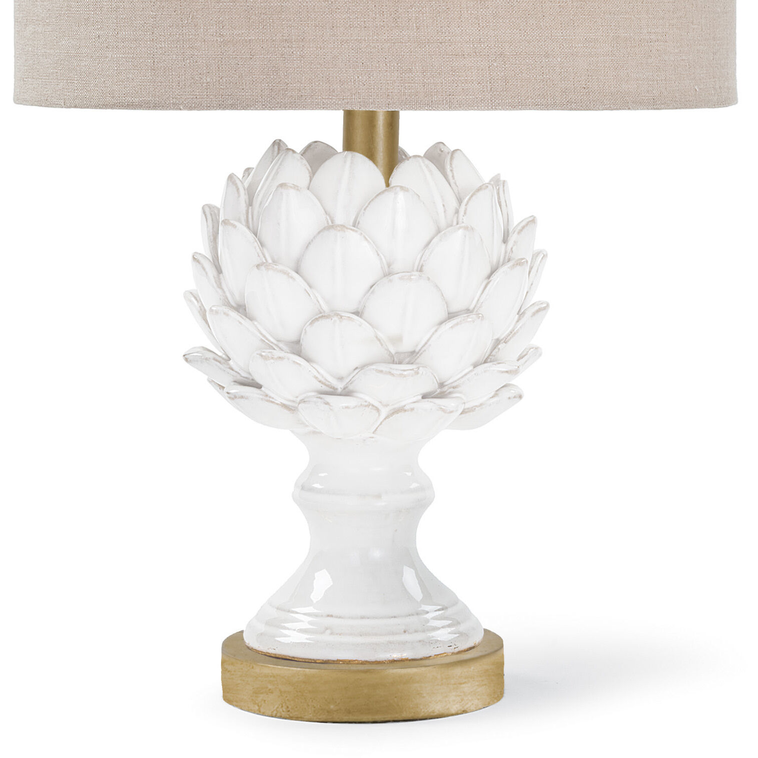 Leafy Artichoke 20.5 inch 100.00 watt White Table Lamp Portable Light