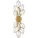 Amira 4 Light 10 inch Distressed Brass Sconce Wall Light