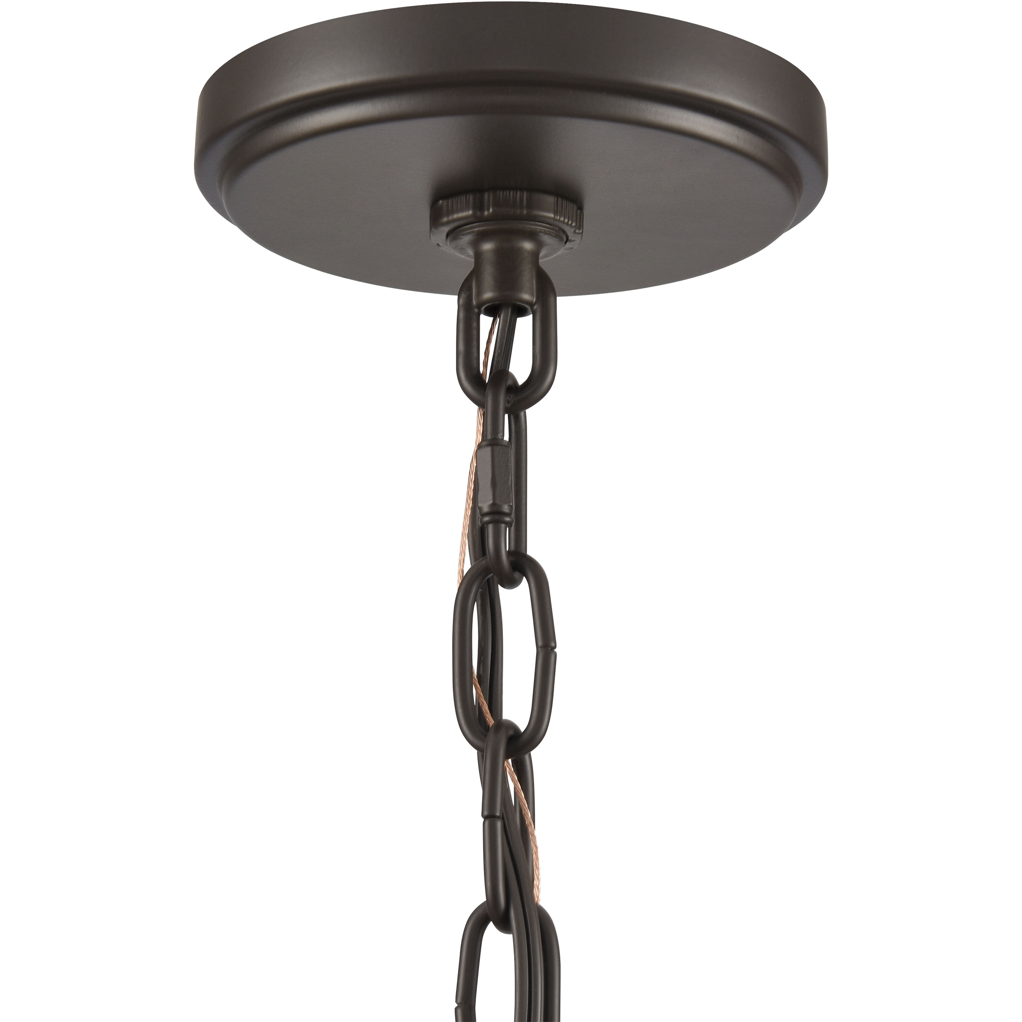 Marion 5 Light 24.5 inch Oil Rubbed Bronze with Natural Chandelier Ceiling Light