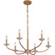 Atella 6 Light 32 inch Ashen Gold Chandelier Ceiling Light
