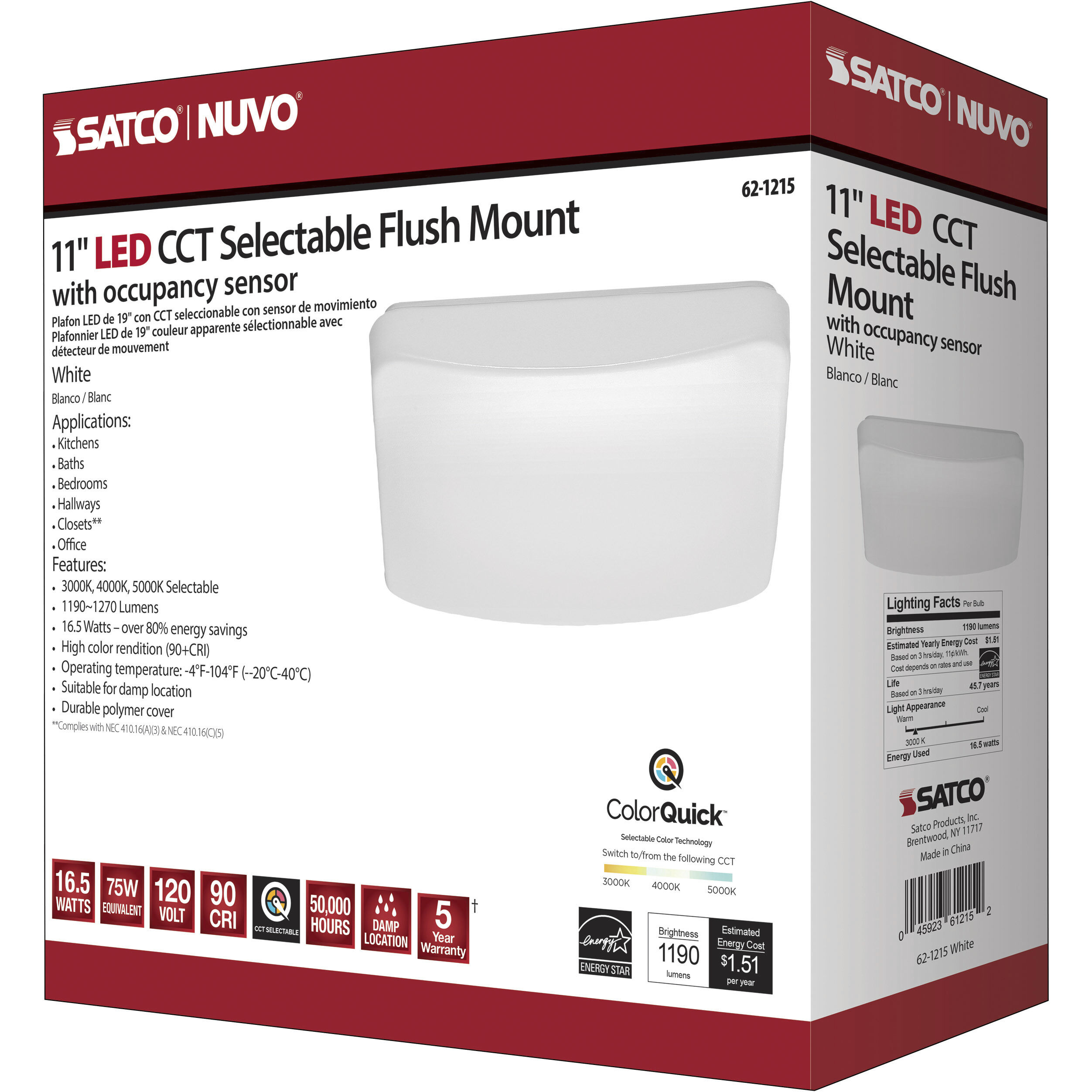 Cloud LED 11 inch White Flush Mount Ceiling Light