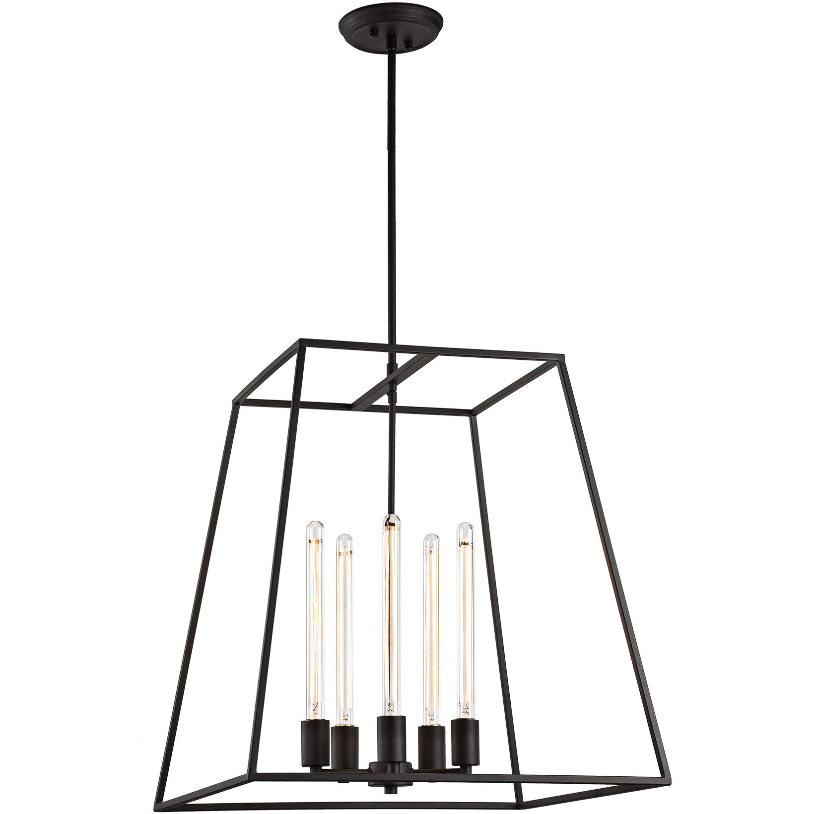 Candor 5 Light 22 inch Rusty Black Chandelier Ceiling Light