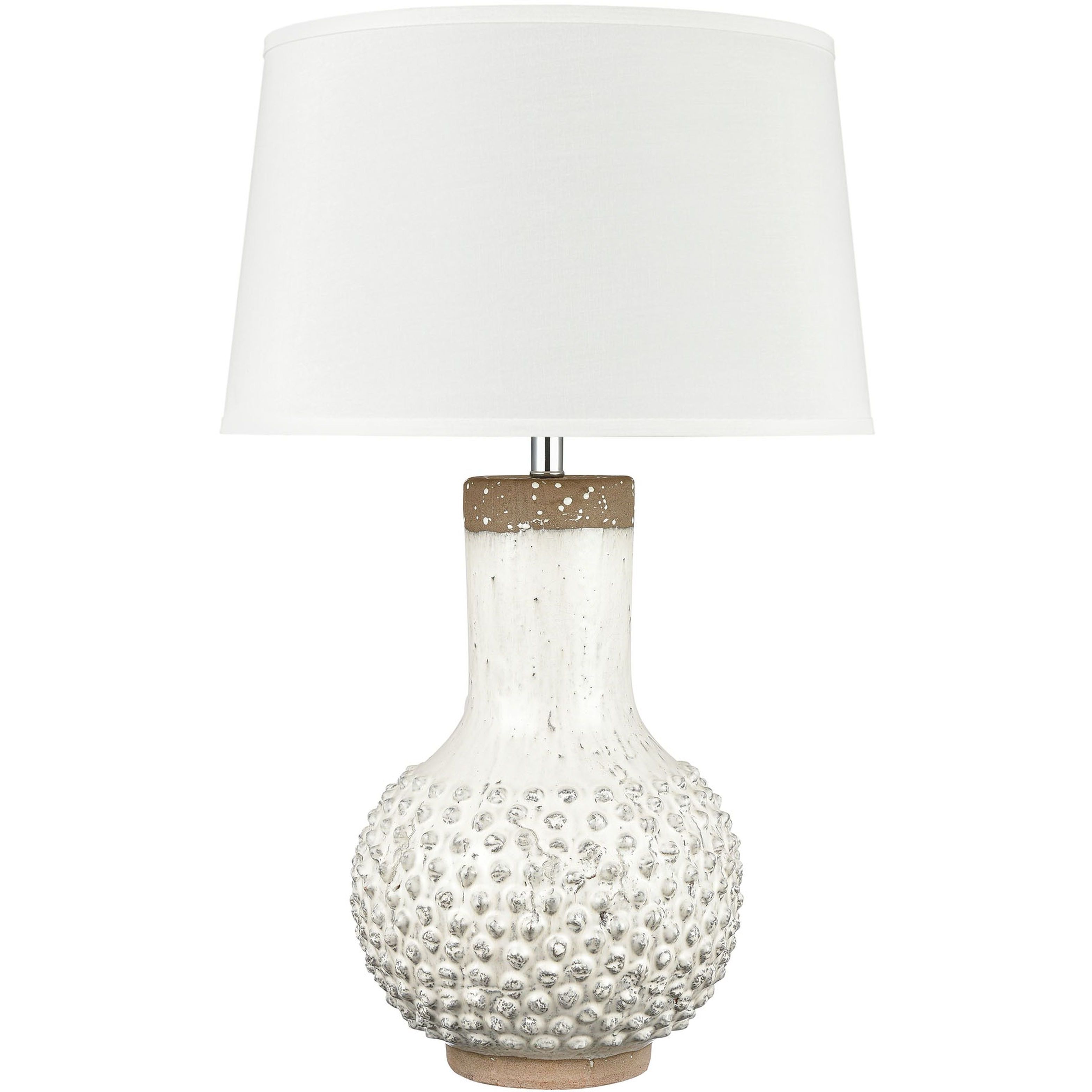 Elinor 32 inch 150 watt White with Natural Table Lamp Portable Light