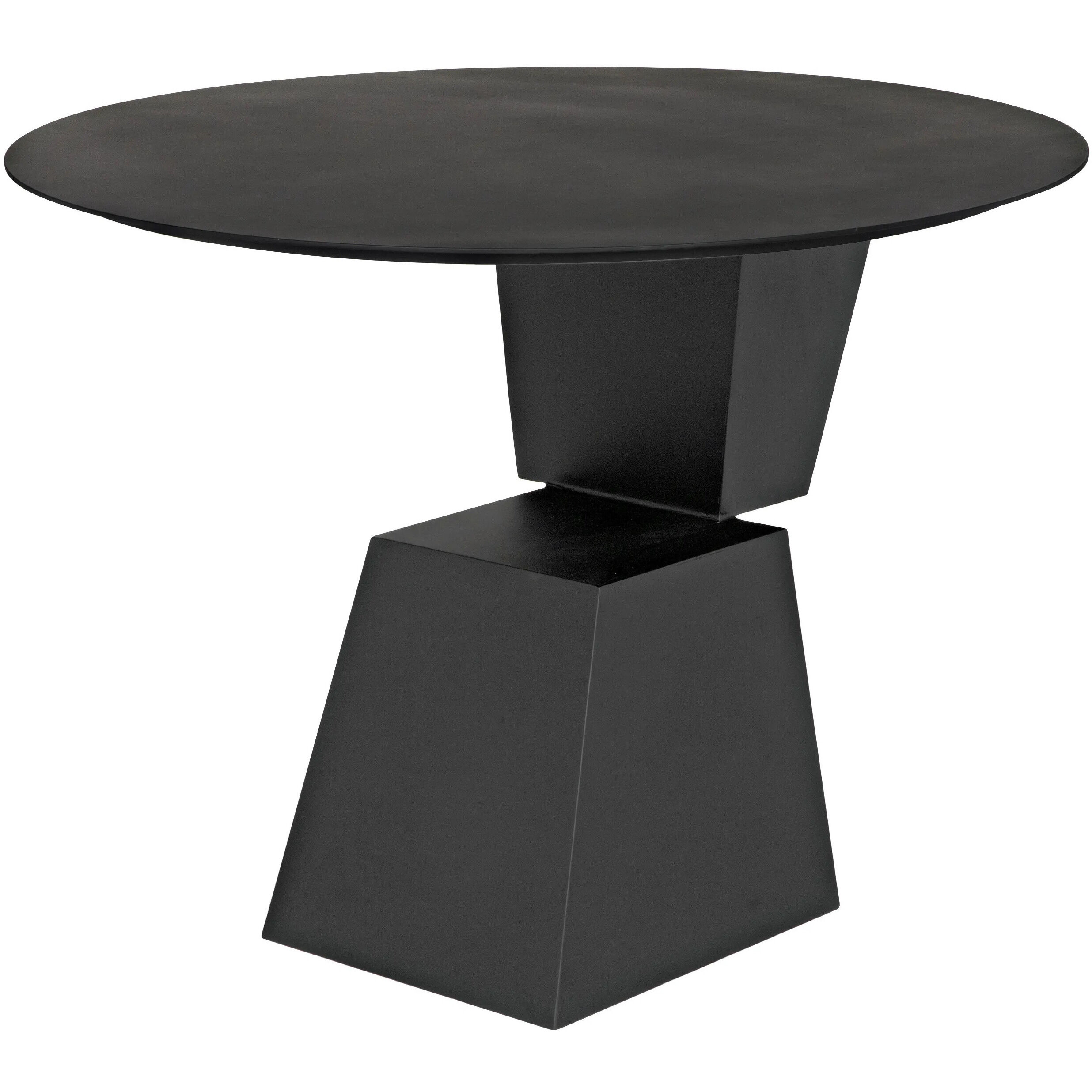 Pieta 39 X 39 inch Matte Black Accent Table, Round