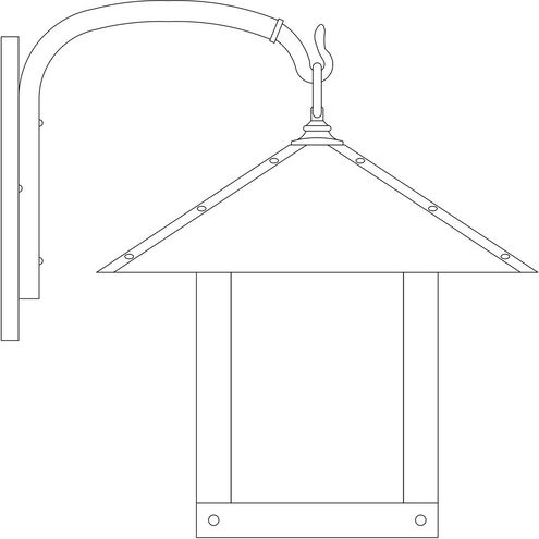 Timber Ridge 1 Light 20 inch Satin Black Outdoor Wall Mount in Tan