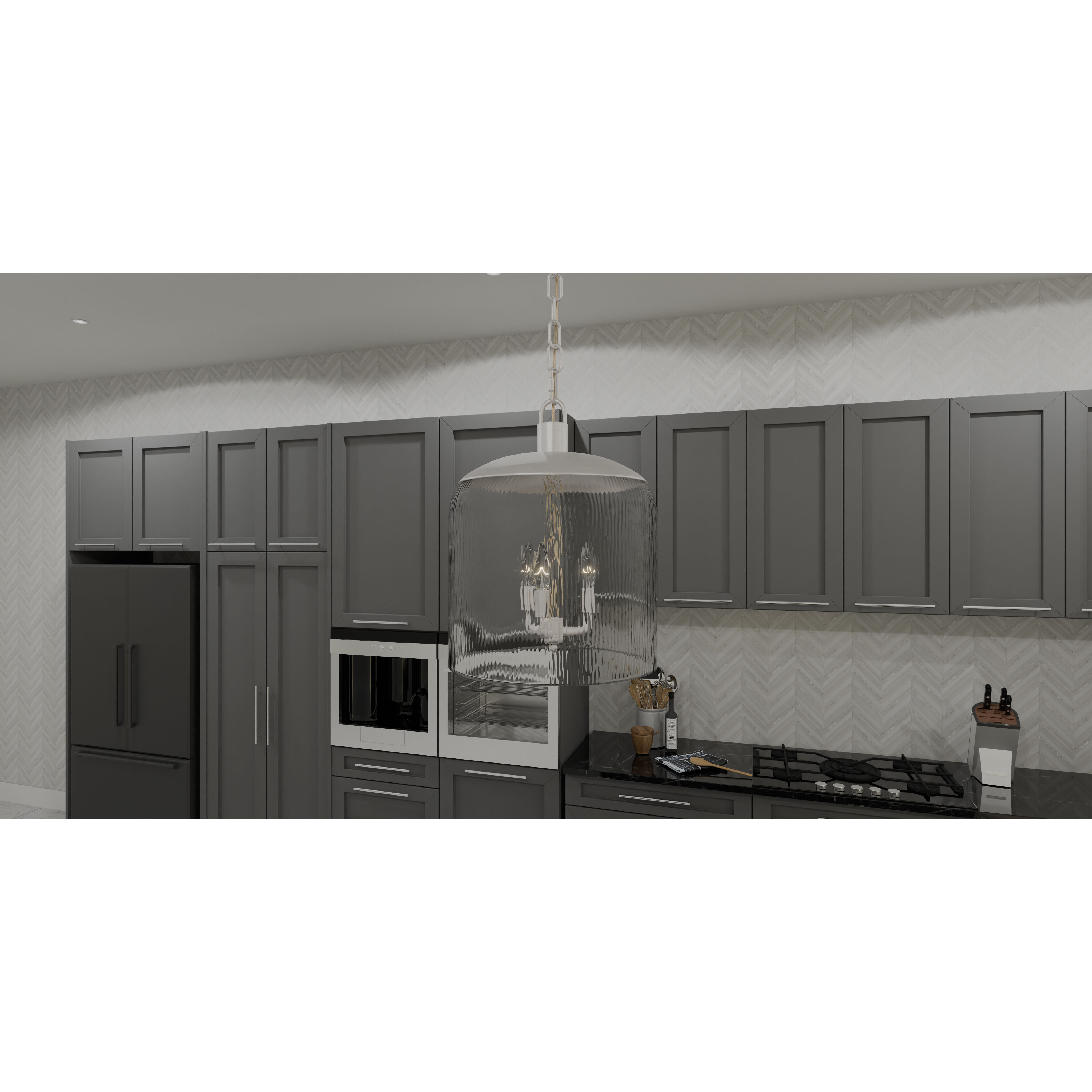 Selma 3 Light 14 inch Brushed Nickel Pendant Ceiling Light