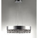 Mystic LED 24 inch Polished Chrome Single Pendant Ceiling Light in Mirror Smoke