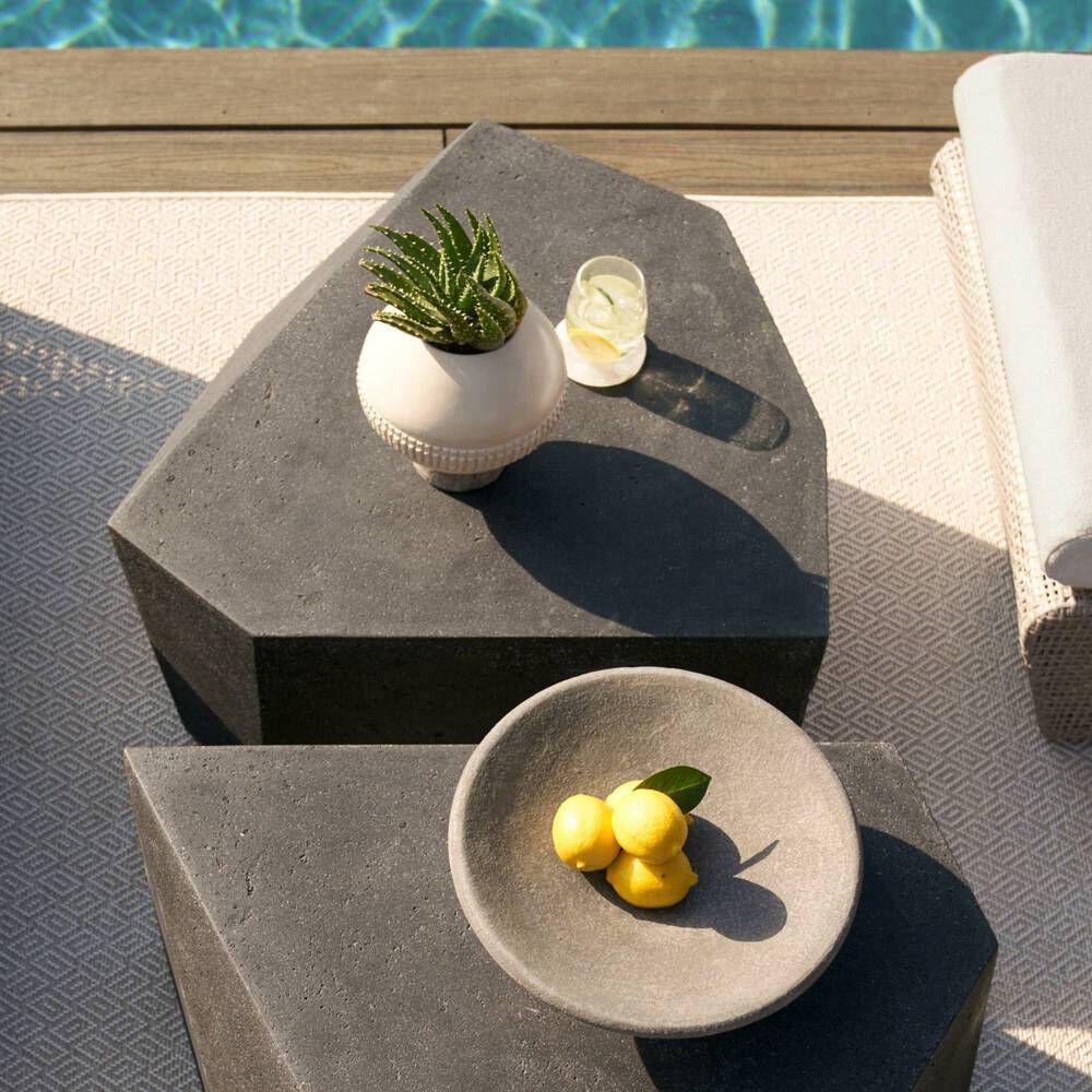 Drover Black Outdoor Cocktail Tables, Set of 2