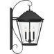 Outremont 4 Light 30.5 inch Sand Coal Black Outdoor Wall Lantern