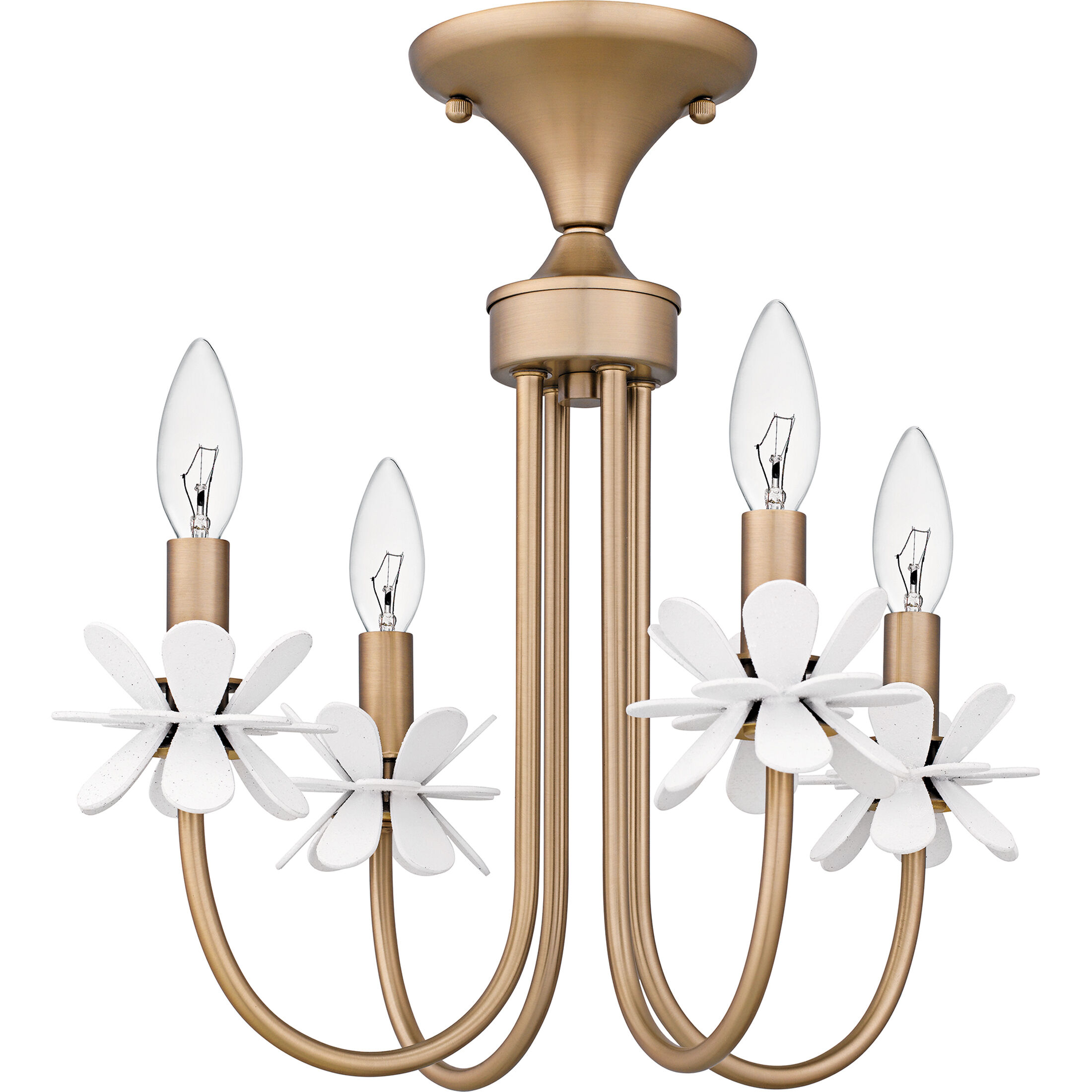 Remy 4 Light 16 inch Bronze Gold Semi-Flush Mount Ceiling Light, Large