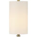 Munroe 31.75 inch 60 watt White and Antique Brass Table Lamp Portable Light