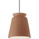 Radiance Collection - Trapezoid Pendant Ceiling Light in Brushed Nickel, Black Cord, Replaceable Bulb, Adobe, Form+Finish+Function