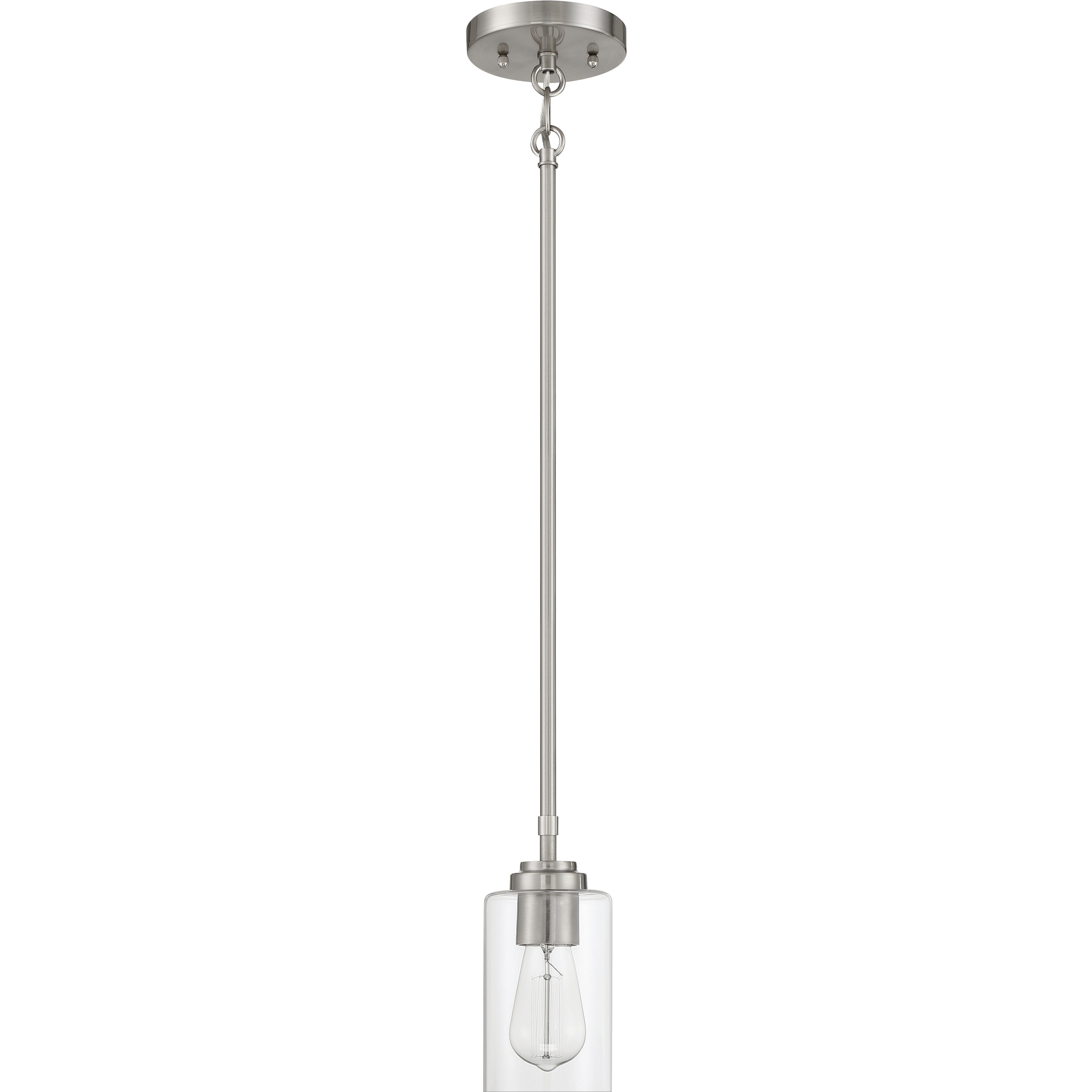 Stowe 1 Light 5 inch Brushed Polished Nickel Mini Pendant Ceiling Light