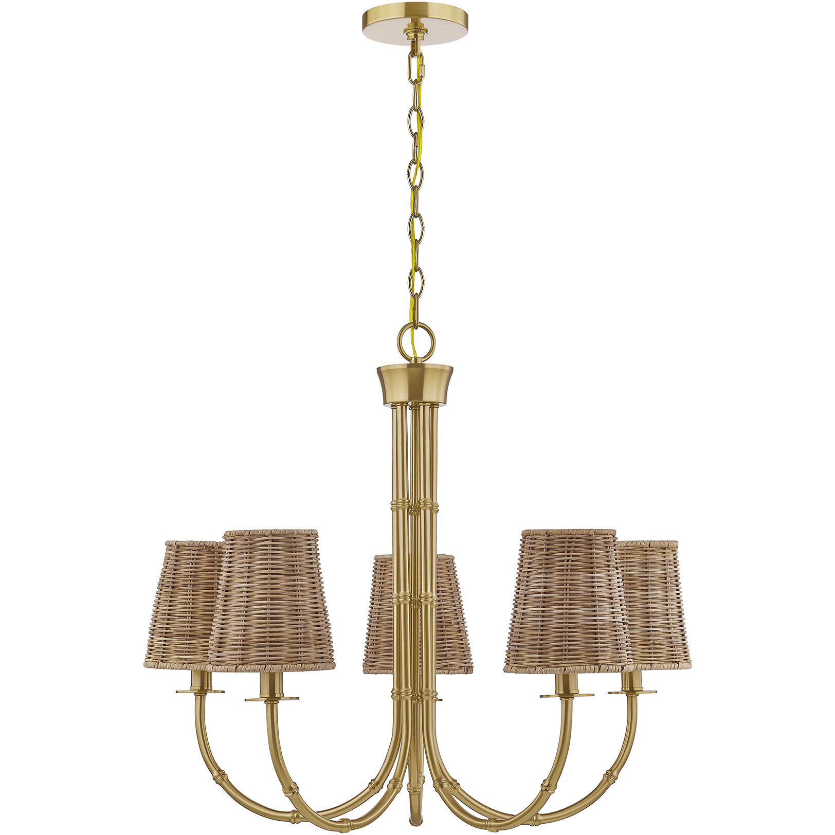 Ashbury 5 Light 27.5 inch Warm Brass Chandelier Ceiling Light