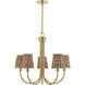 Ashbury 5 Light 27.5 inch Warm Brass Chandelier Ceiling Light