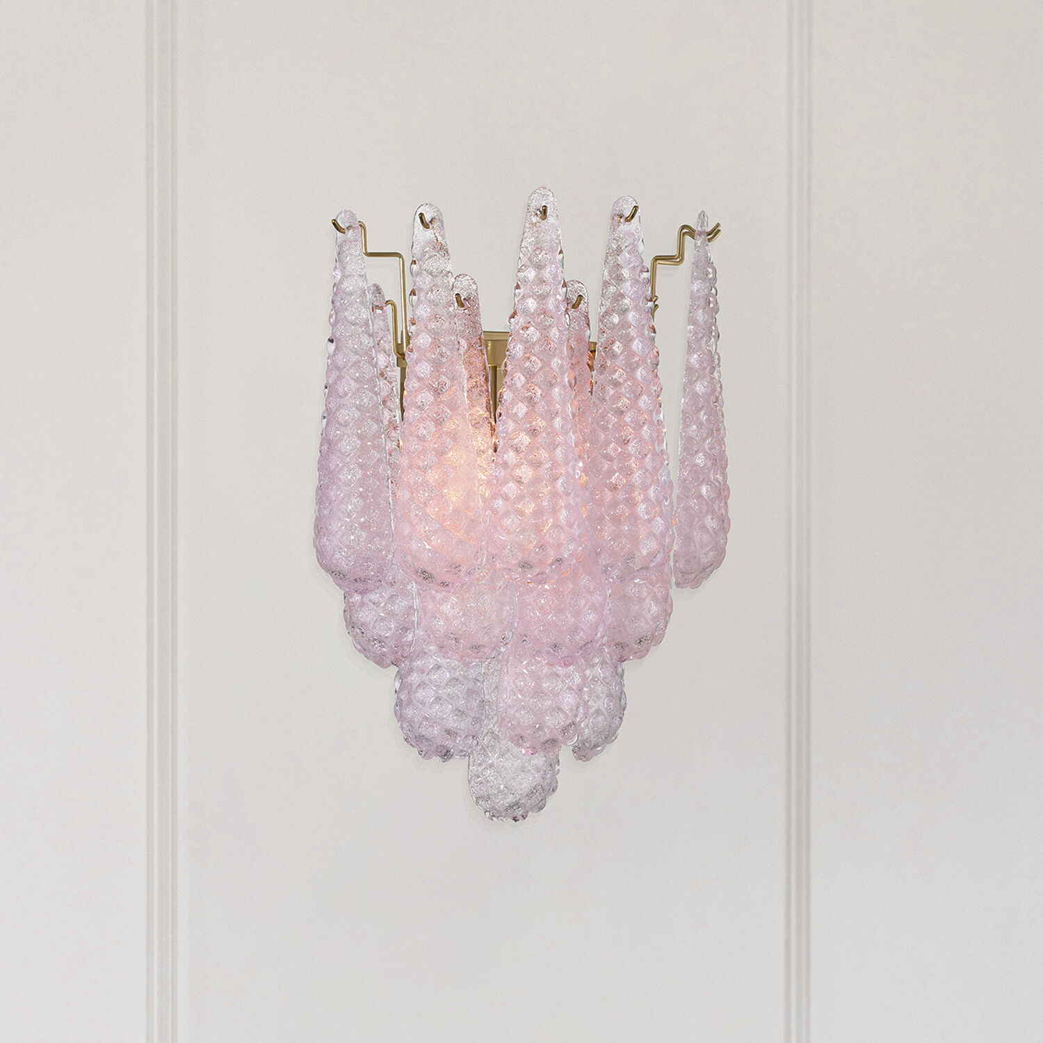 Ollie Wall Sconce Wall Light in Sand Glass Blush