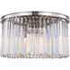 Sydney 8 Light 26 inch Polished nickel Flush Mount Ceiling Light in Clear, Urban Classic