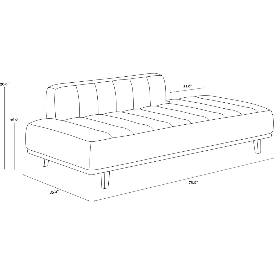 Ilyana Aline Butternut Leather Daybed