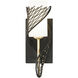 Flow 1 Light 4.5 inch Matte Black and French Gold Left Sconce Wall Light in Matte Black/French Gold