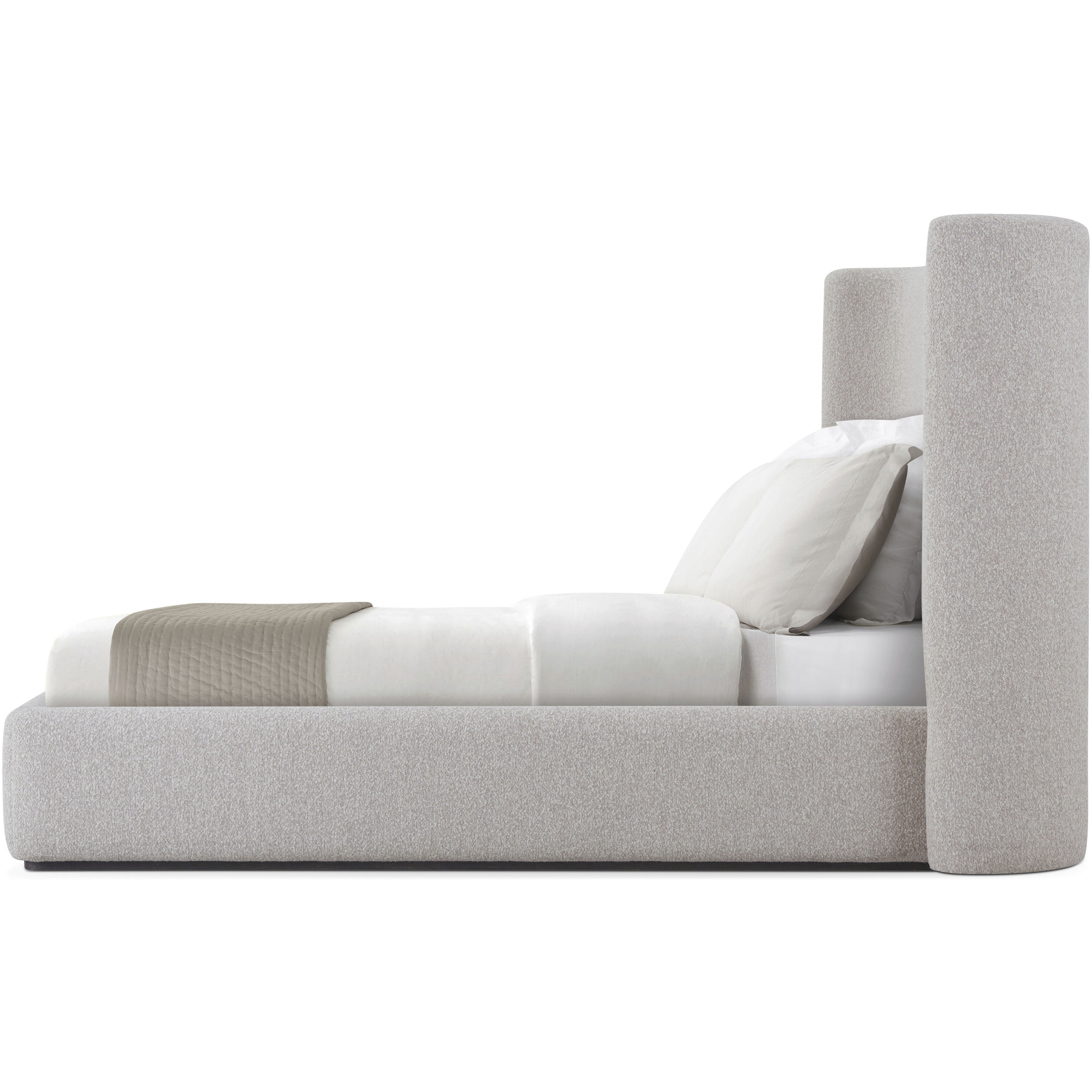 Maxwell Obsidian California King Bed, Wooden, Upholstered