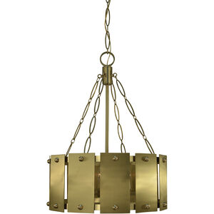 Barrington 6 Light 22 inch Brushed Brass Dining Chandelier Ceiling Light