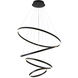 Canada LED 39.4 inch Matte Black Chandelier Ceiling Light