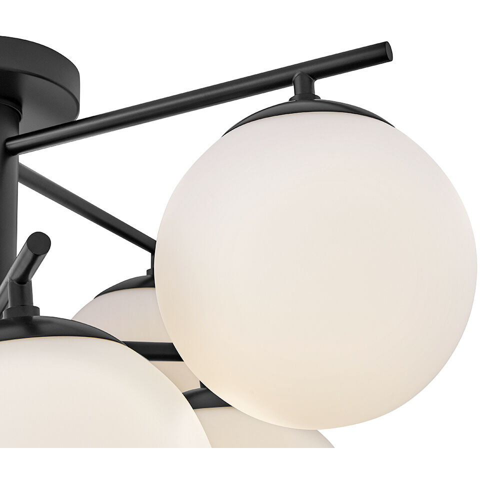 Julep 9 Light 24 inch Black Semi-flush Mount Ceiling Light