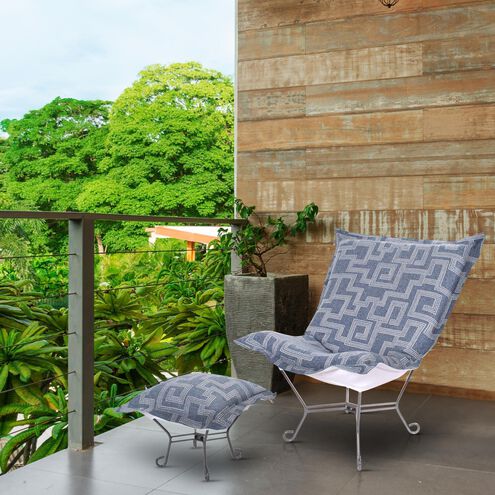 Syros Denim Outdoor Puff Chair Cover & Cushion