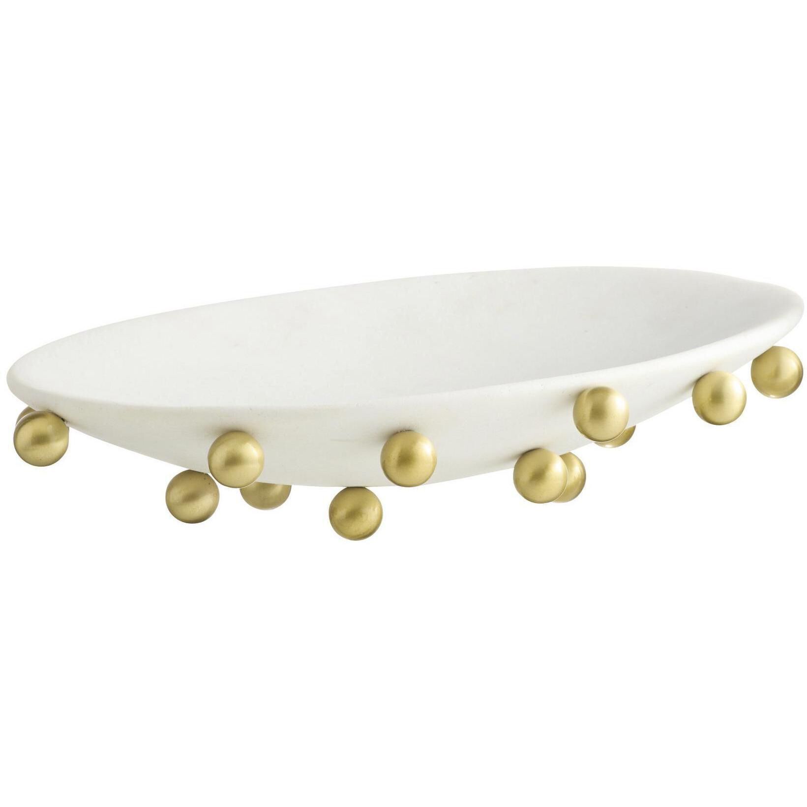 Katherine Ivory and Antique Brass Centerpiece
